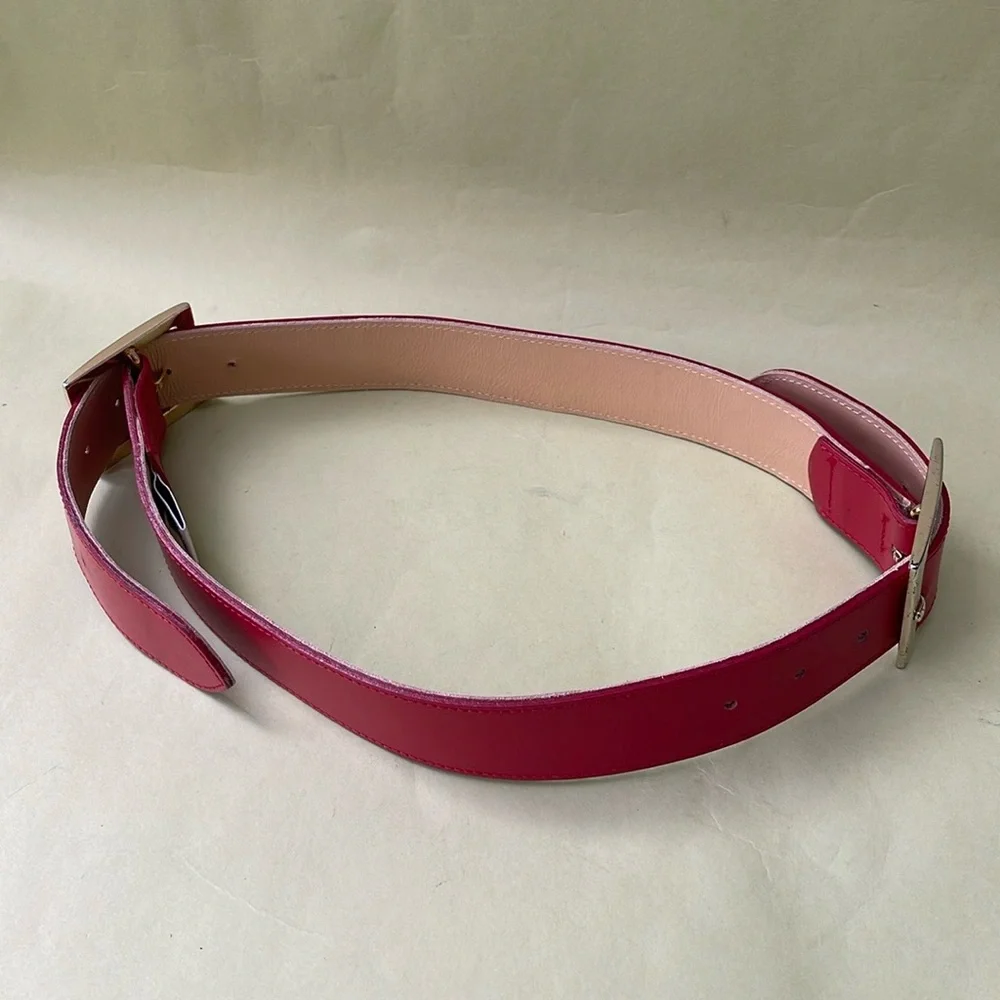 Vintage red/gold Dolce & Gabbana leather large belt